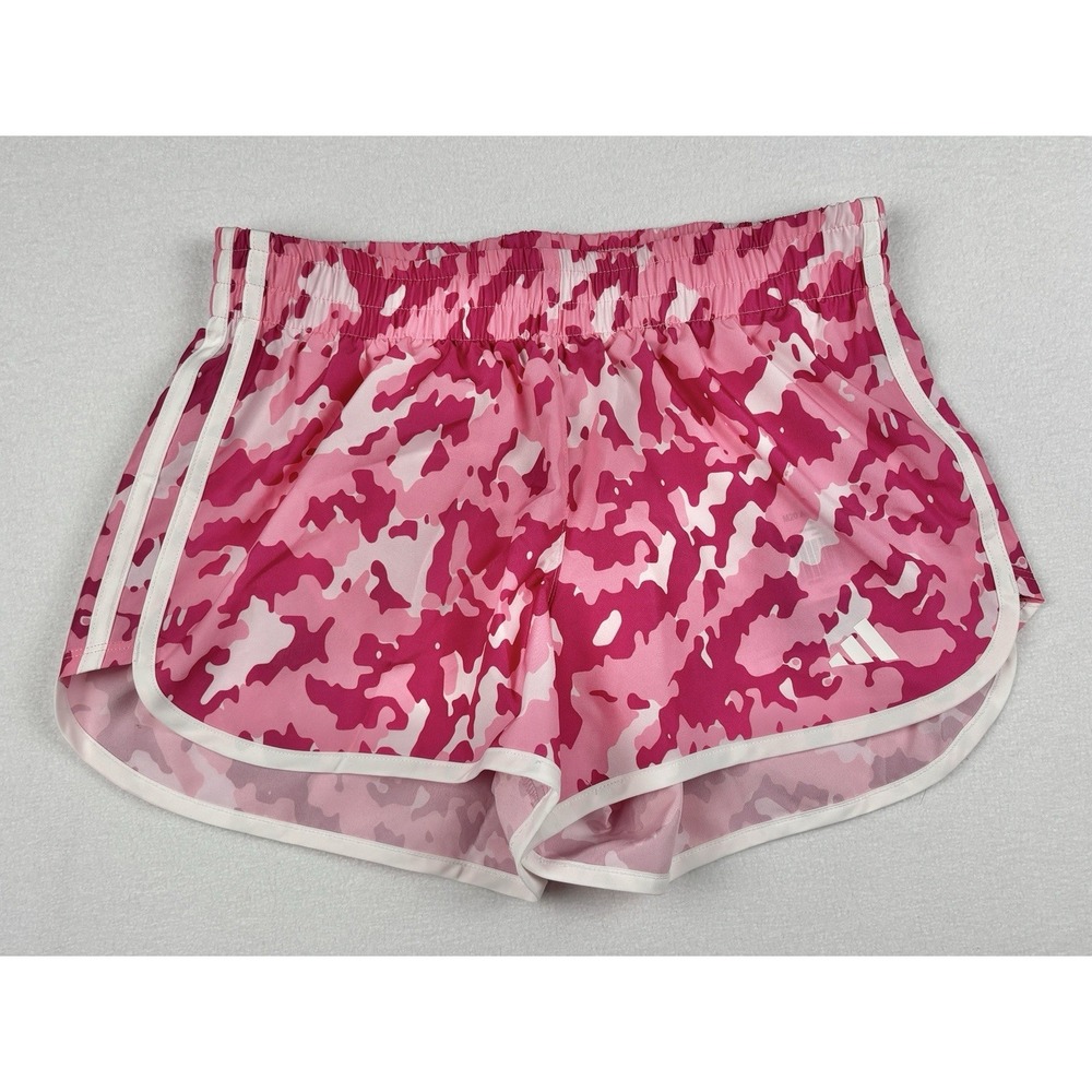 Adidas Women's M20 AOP Running Shorts XS 3" Pink Camo HR9970 NWT